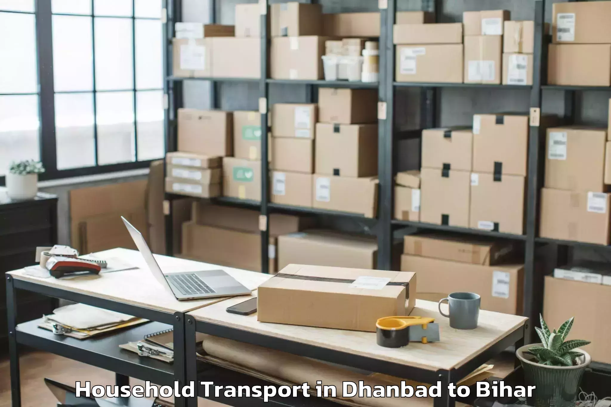 Affordable Dhanbad to Bhitaha Household Transport